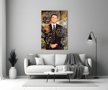 Wolf in a Suit Glass Wall Art || Designer Collection