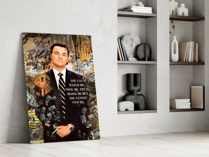 Wolf in a Suit Glass Wall Art || Designer Collection