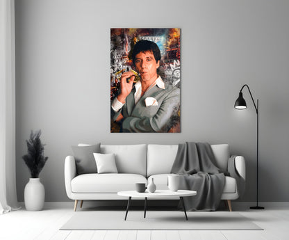 Miami Crime Boss Glass Wall Art || Designer Collection