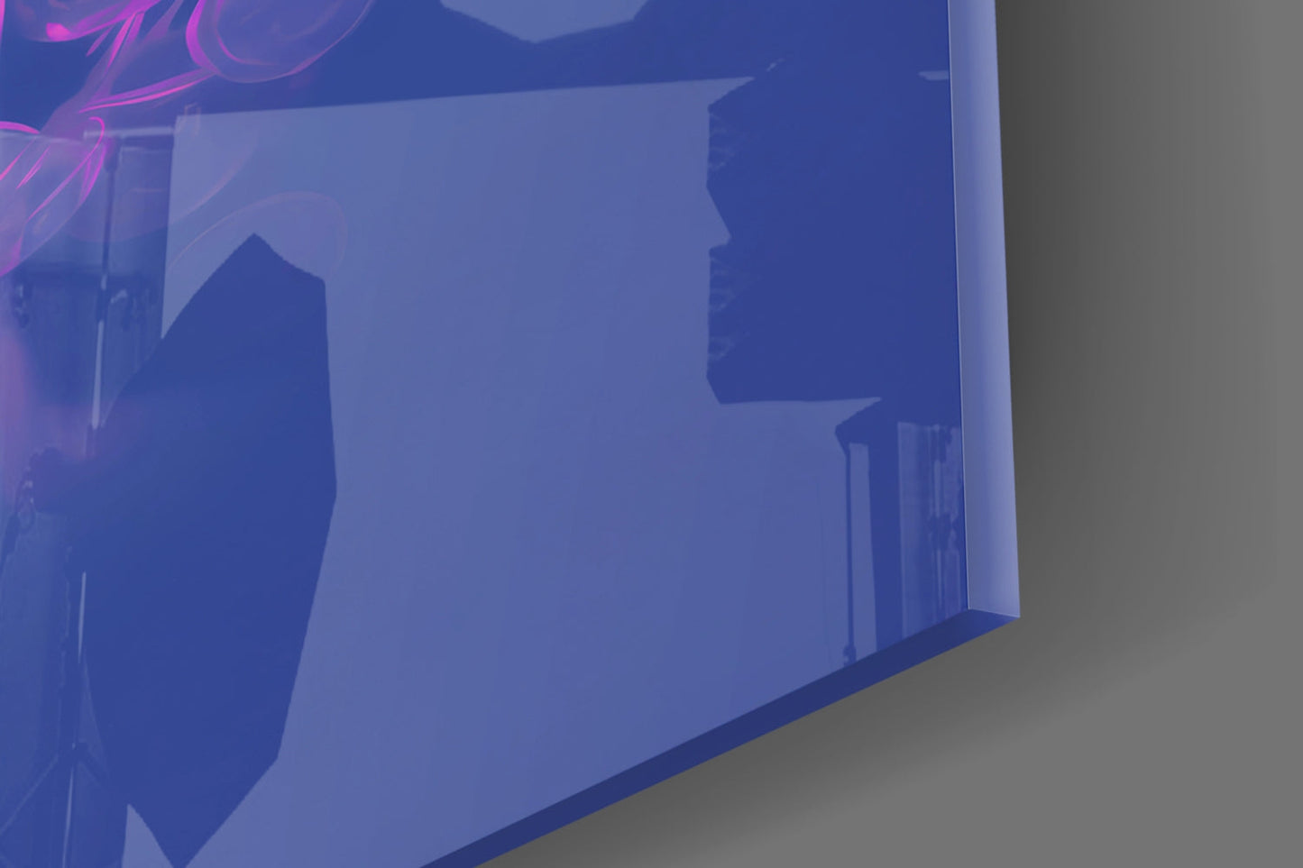 Cobalt Blue Bubble Halo Muse Glass Wall Art
