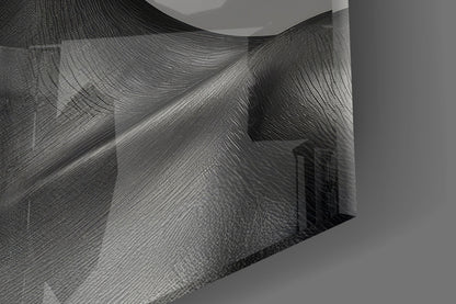 Yellow Round Sunglasses Gray Portrait Glass Wall Art