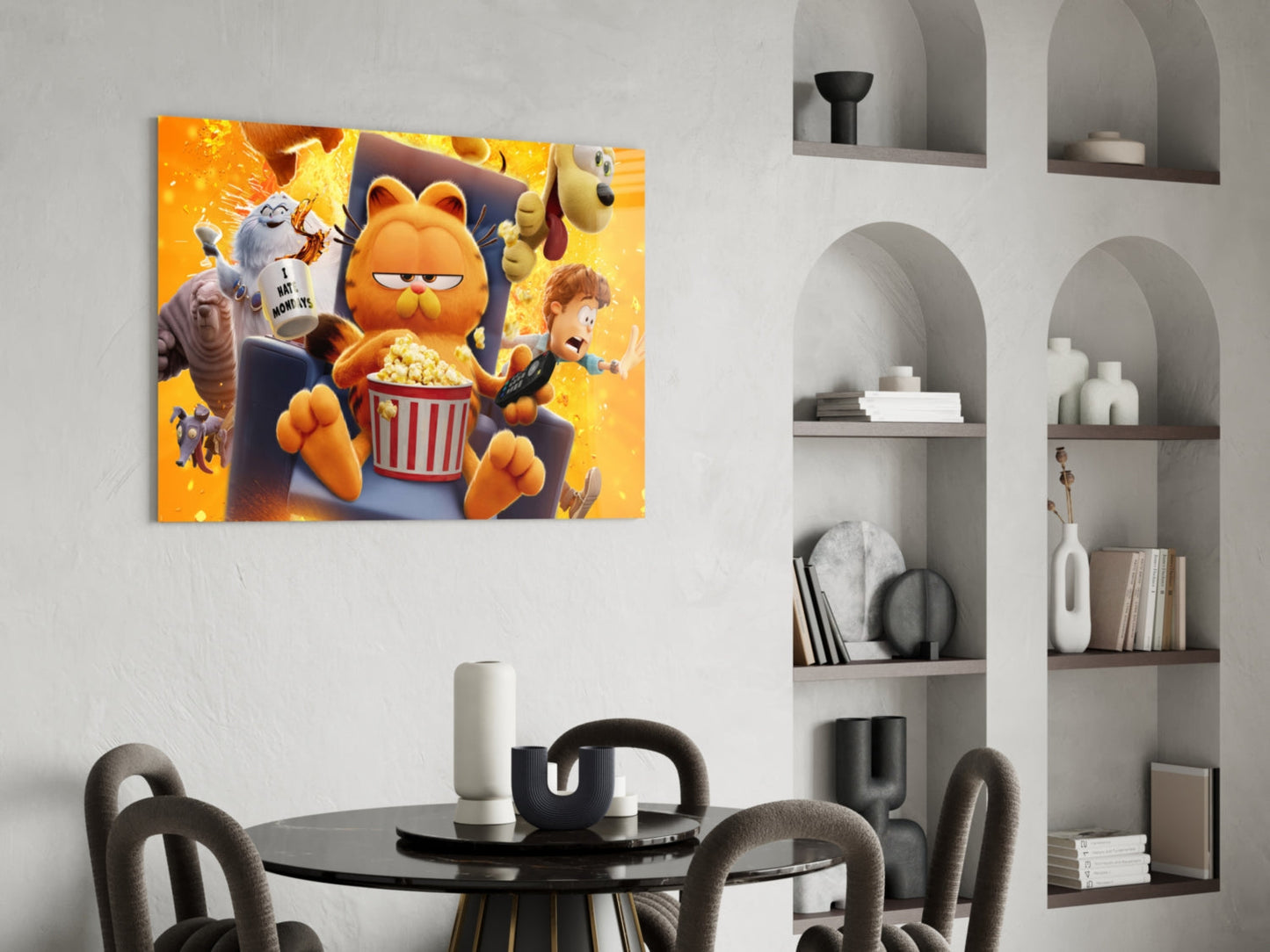 Lazy Day Orange Tabby Cat Glass Wall Art || Designer Collection