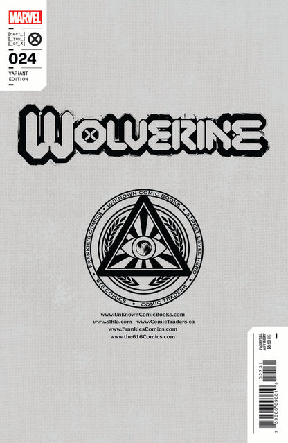 Wolverine #24 Tony Daniel A.X.E. Variant 📕 Unknown Comics