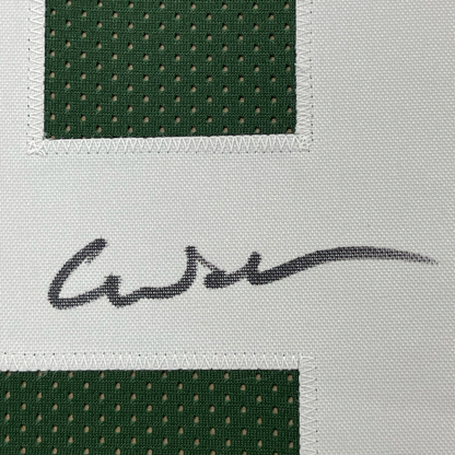 Framed Autographed/Signed Christian Watson 35x39 Green Bay Green Football Jersey Beckett BAS COA
