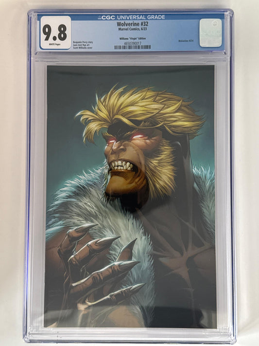Wolverine #32 Scott Williams Exclusive Variant CGC 9.8 Blue Label 📕 Unknown Comics
