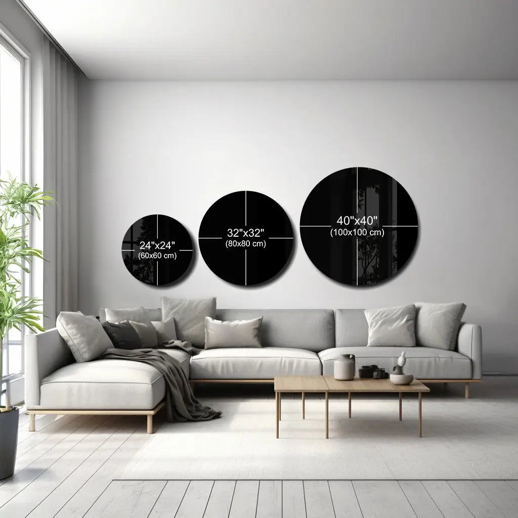 Fierce wolf tempered glass art clock with yellow eyes and markings