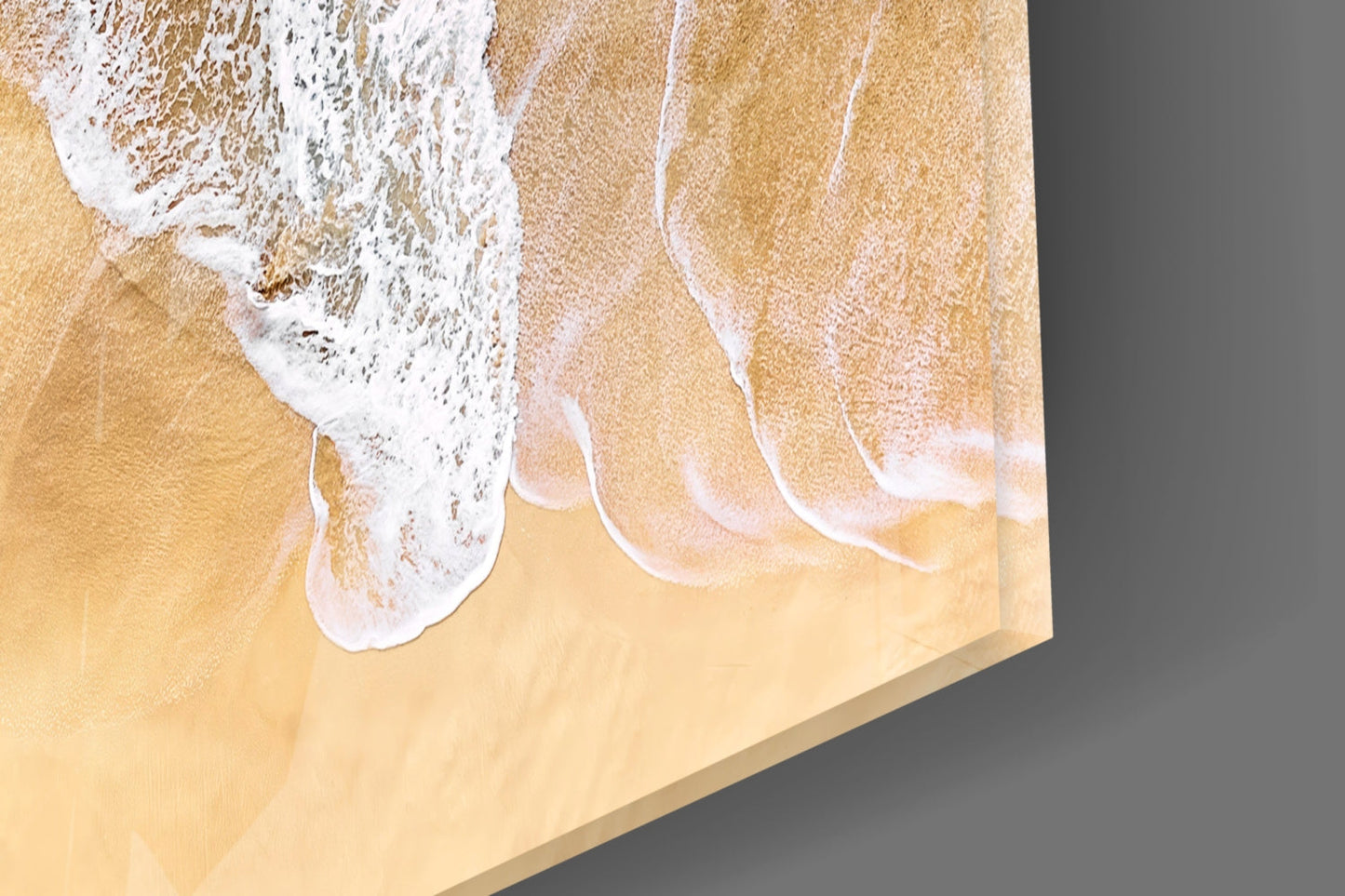 Ocean Waves Crashing Glass Wall Art