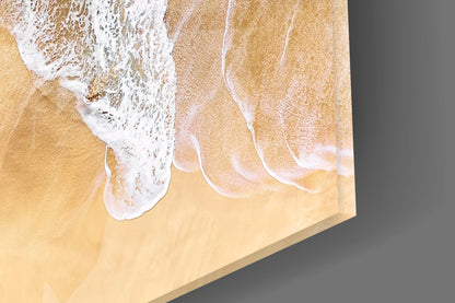 Ocean Waves Crashing Glass Wall Art
