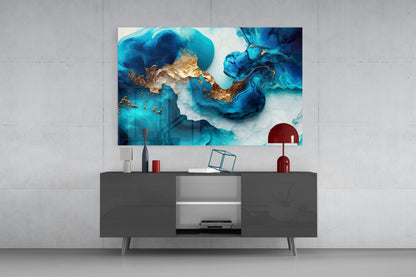 Ethereal Ocean Waves Glass Wall Art