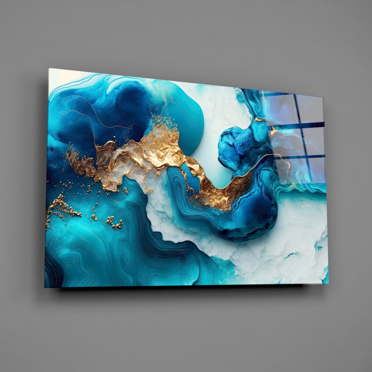 Ethereal Ocean Waves Glass Wall Art