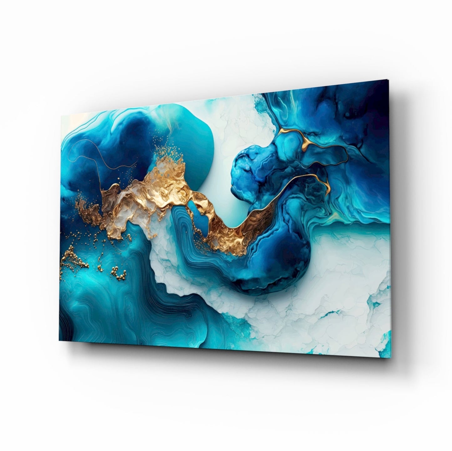 Ethereal Ocean Waves Glass Wall Art