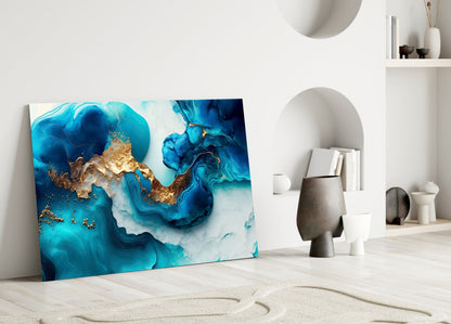 Ethereal Ocean Waves Glass Wall Art