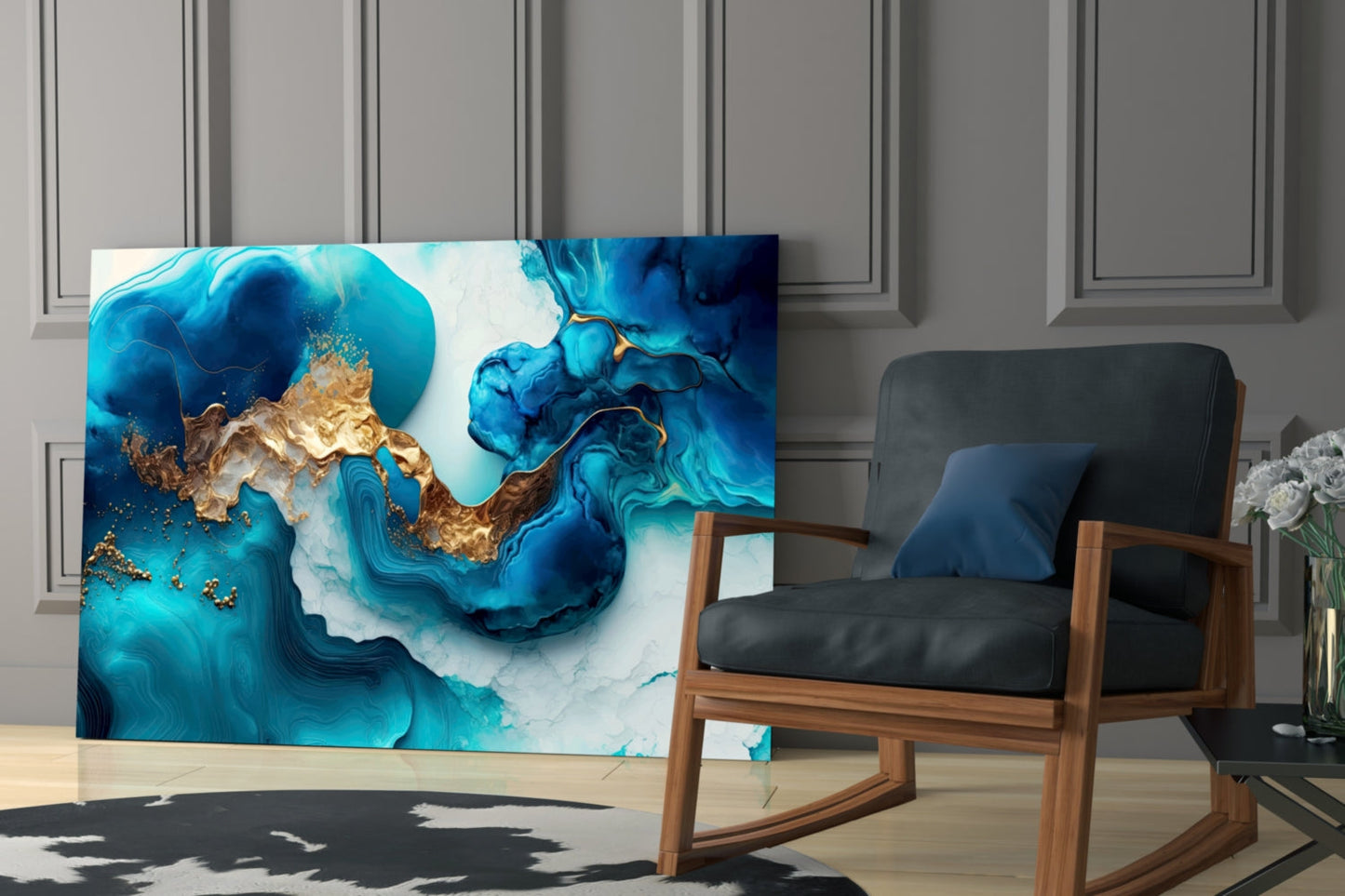 Ethereal Ocean Waves Glass Wall Art