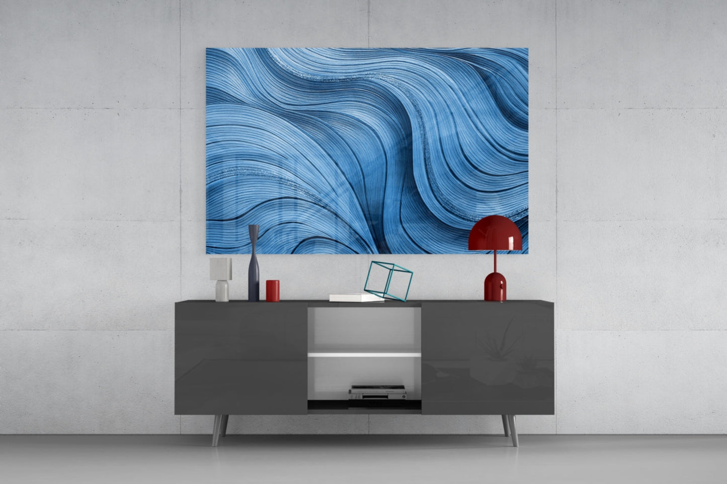 Elevate Your Space with Ocean Waves Glass Wall Art