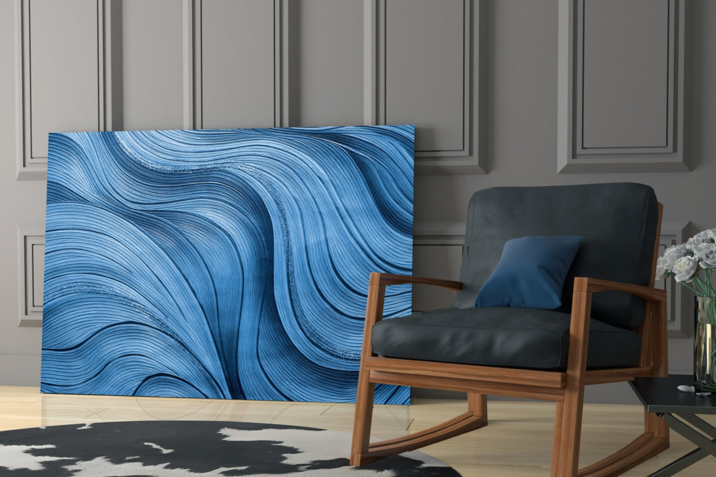 Elevate Your Space with Ocean Waves Glass Wall Art