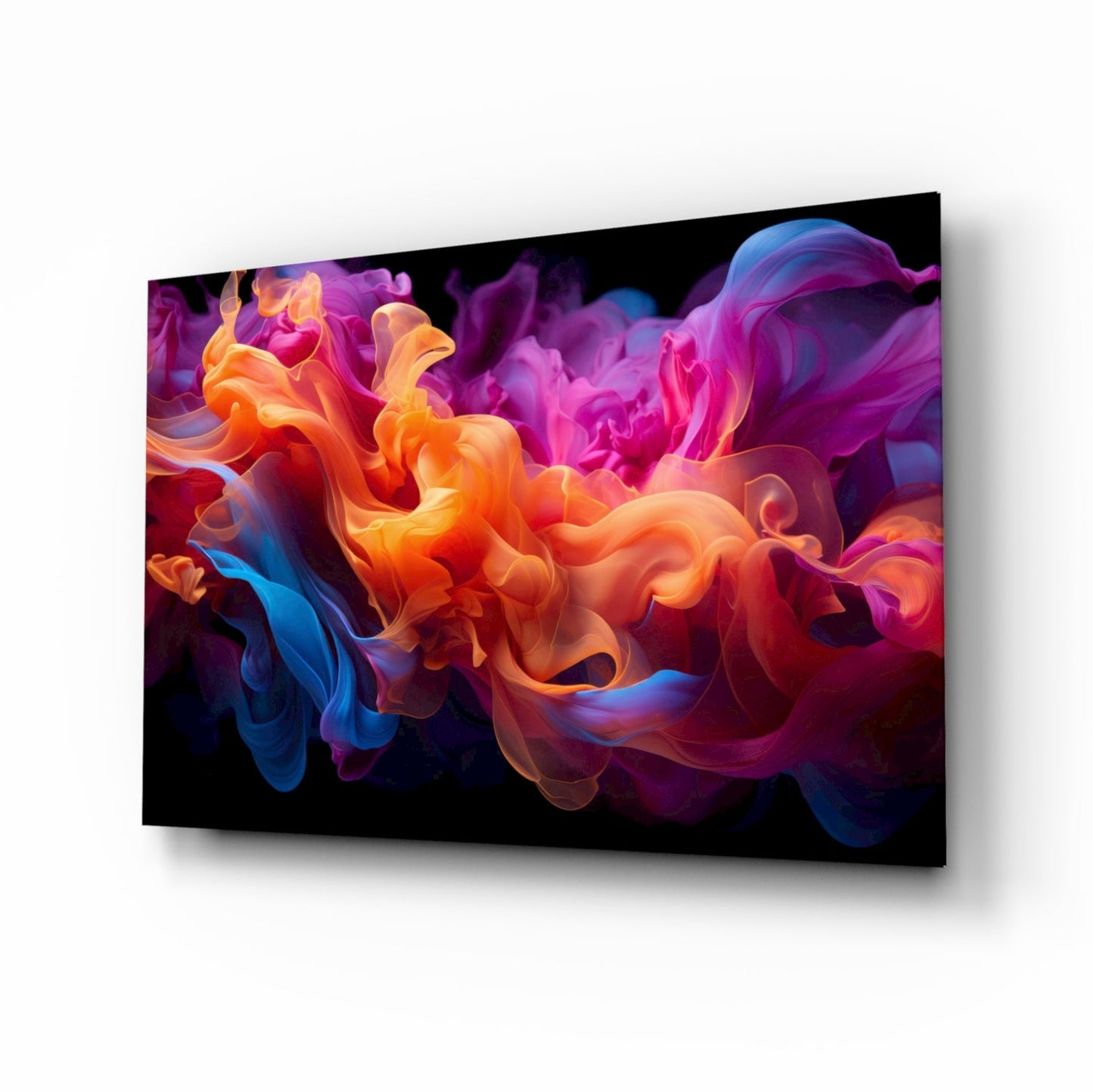 Vibrant Swirls Glass Wall Art