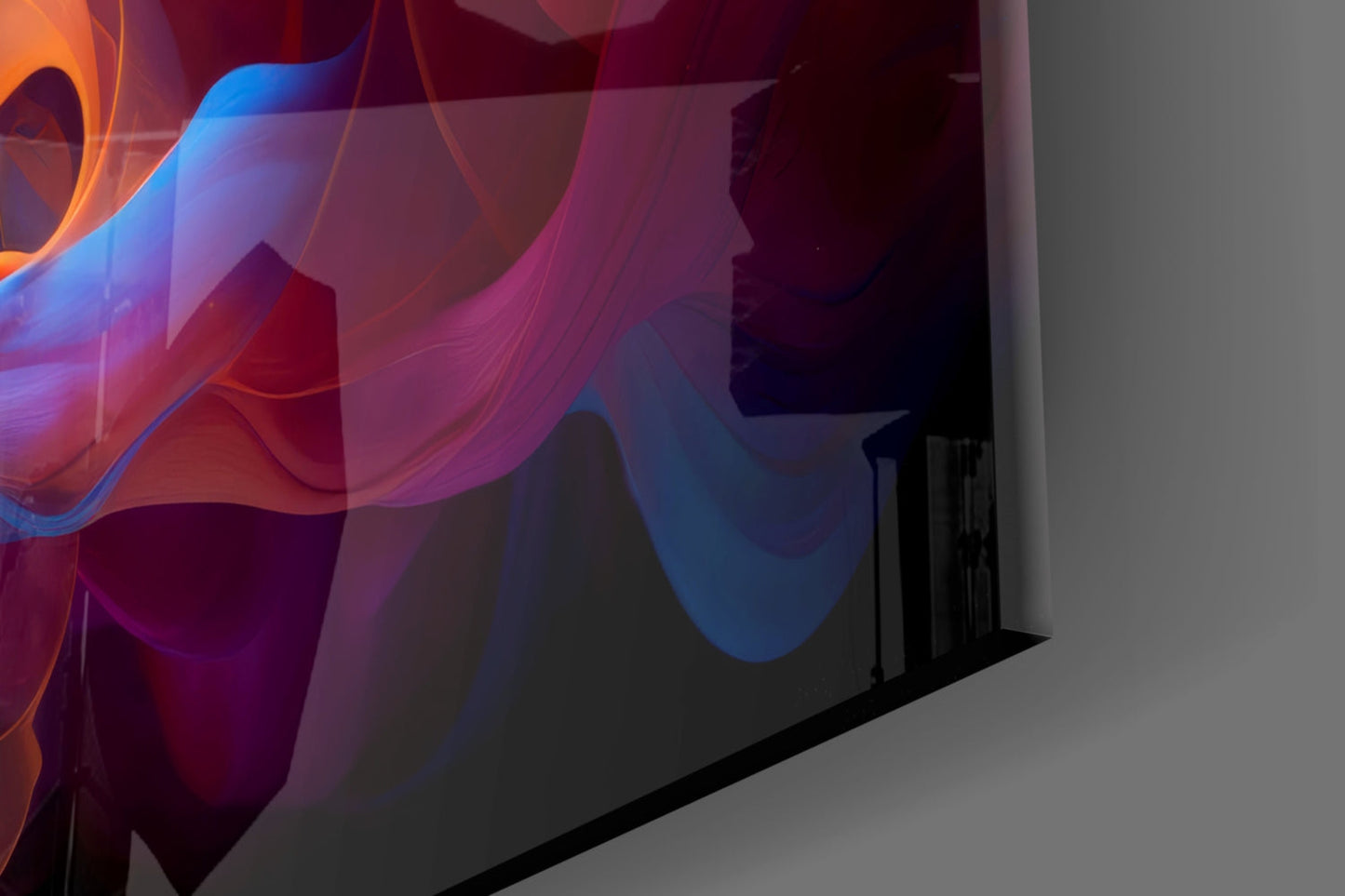 Vibrant Swirls Glass Wall Art
