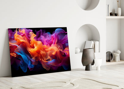 Vibrant Swirls Glass Wall Art
