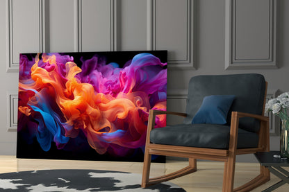 Vibrant Swirls Glass Wall Art