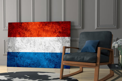 Vintage Netherlands Flag Glass Wall Art