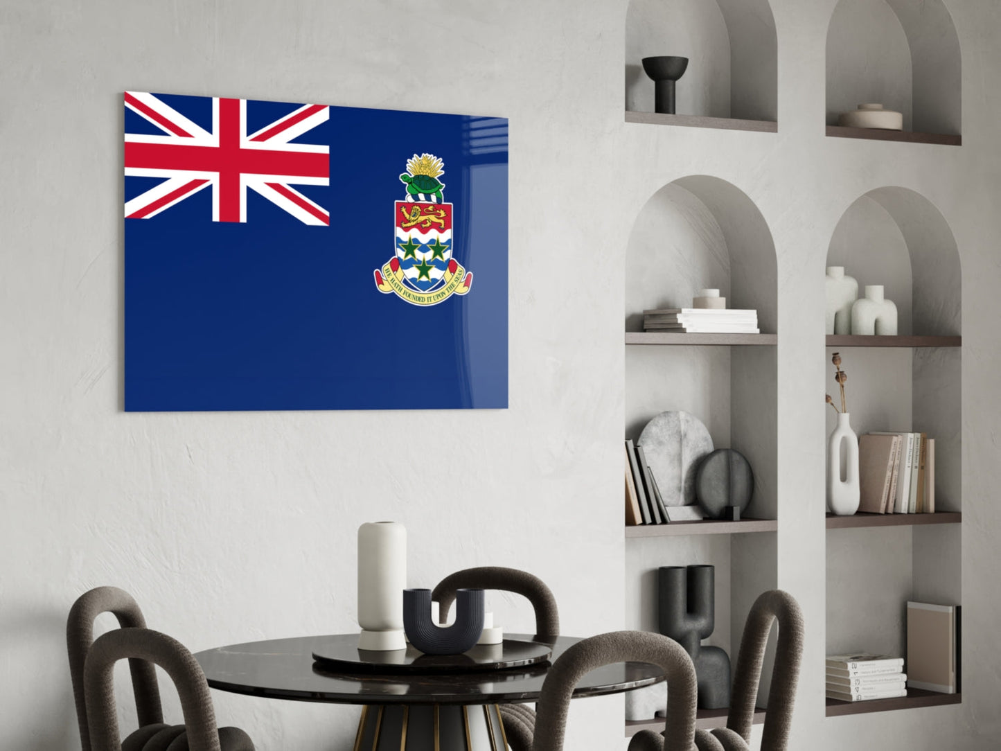 Cayman Islands Flag Glass Wall Art