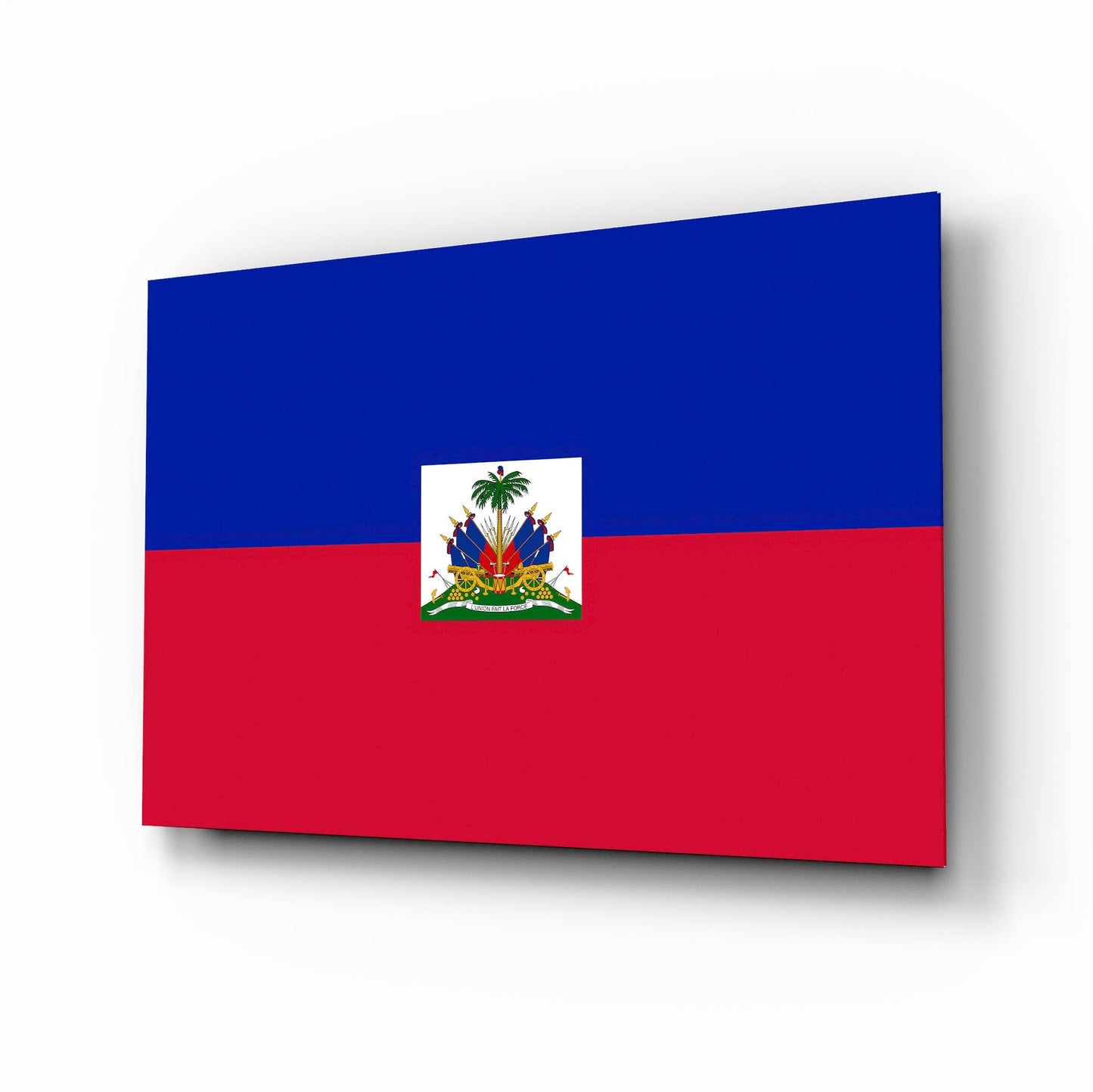 Elegant Haitian Flag Wall Art Glass Wall Art