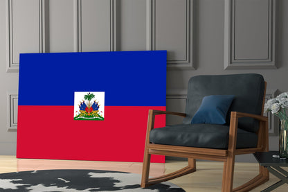Elegant Haitian Flag Wall Art Glass Wall Art