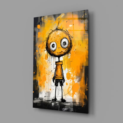 Ethereal Orange Whimsy Glass Wall Art