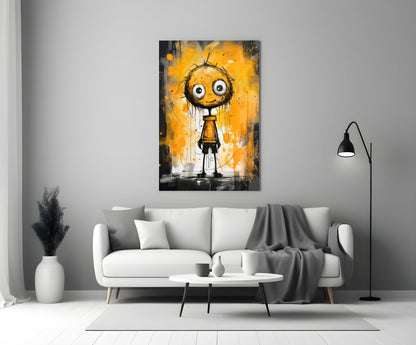 Ethereal Orange Whimsy Glass Wall Art