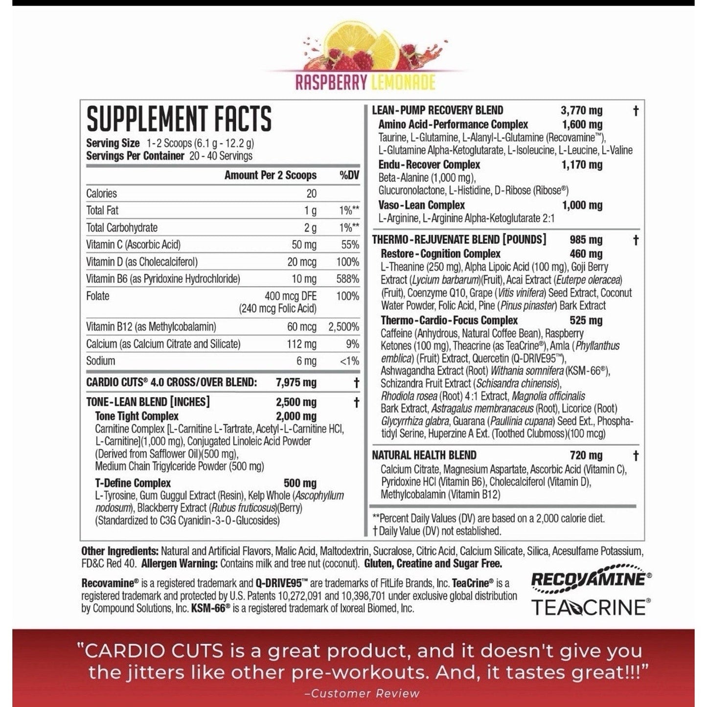NDS Nutrition Cardio Cuts 4.0 Pre-Workout, Advanced Weight Loss