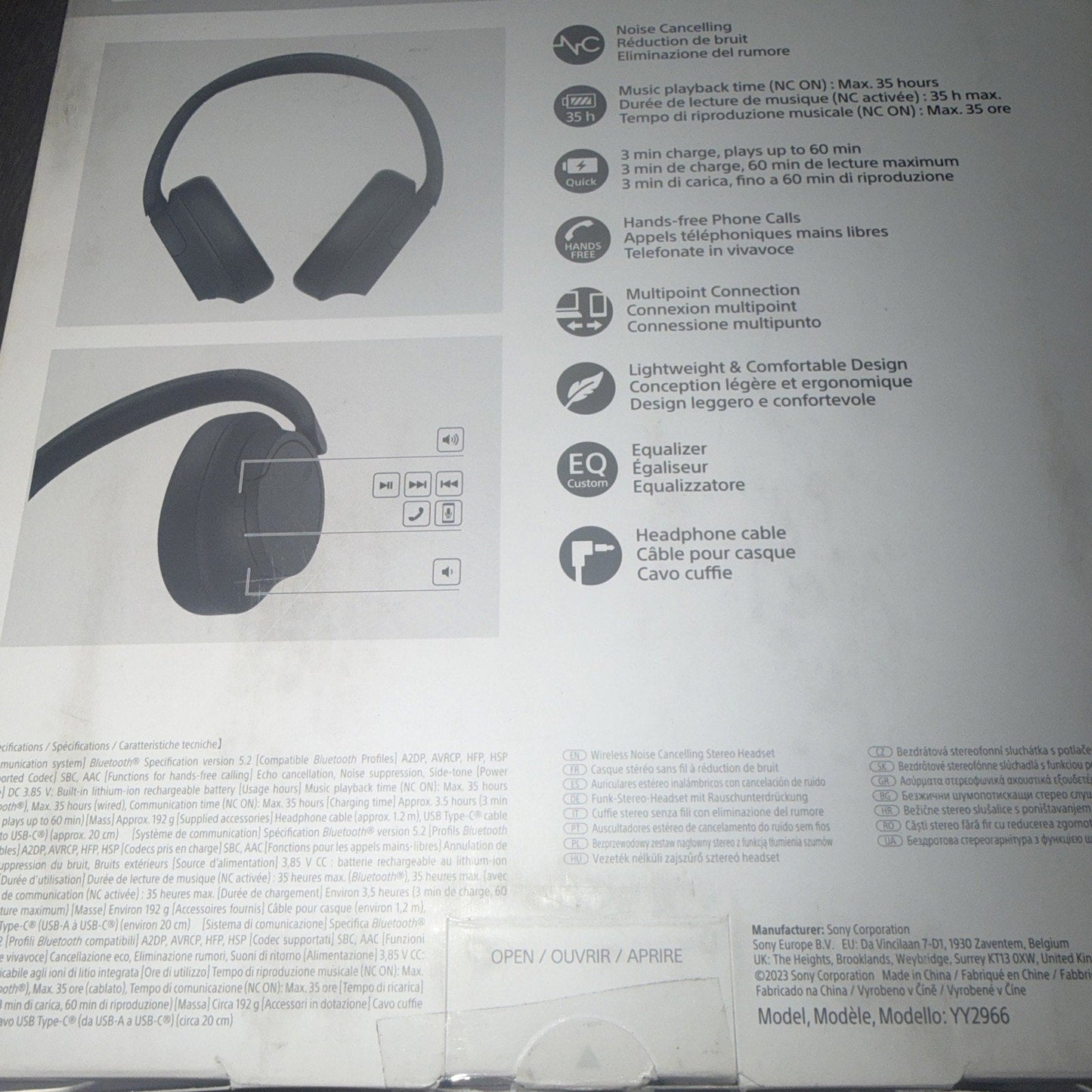 Sony WH-CH720N Wireless Noise Canceling Over-Ear Headphones — Black (Open Box)