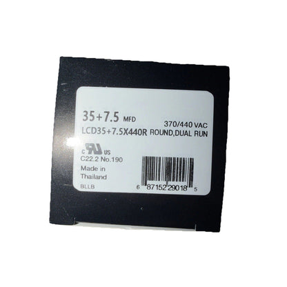 Linebacker LCD35+7.5X440R Dual Run Capacitor 35/7.5 MFD 440V Round