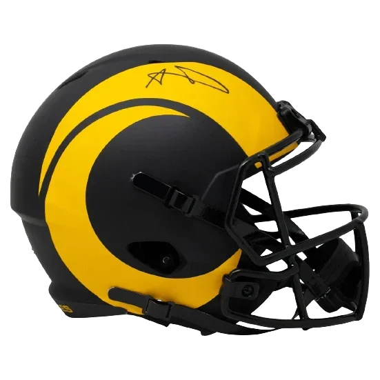 Aaron Donald autographed black and yellow Los Angeles Rams helmet