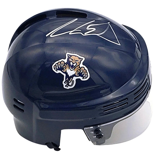 Aaron Ekblad autographed Florida Panthers navy mini hockey helmet