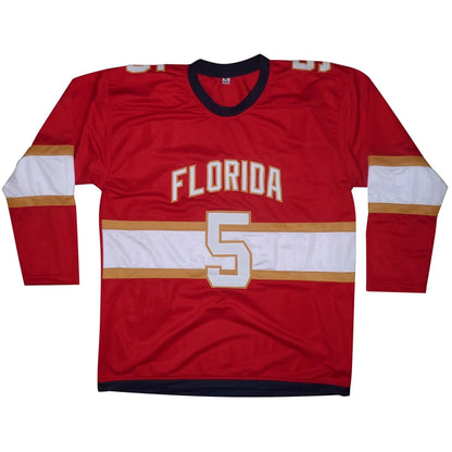Aaron Ekblad autographed red Florida Panthers custom jersey number 5