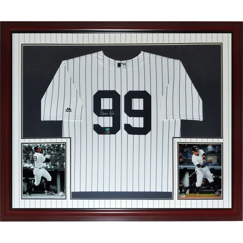 Aaron Judge autographed New York Yankees deluxe framed jersey #99