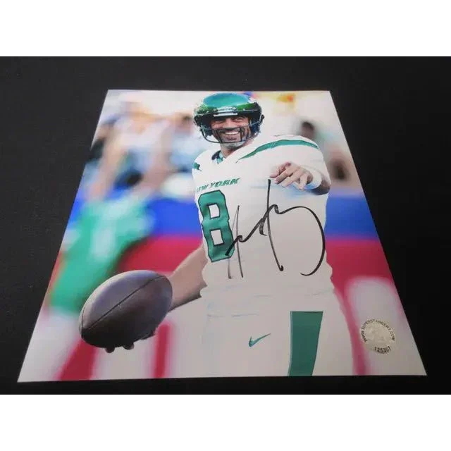 Autographed Aaron Rodgers Jets signed 8x10 photo from Sports Gem