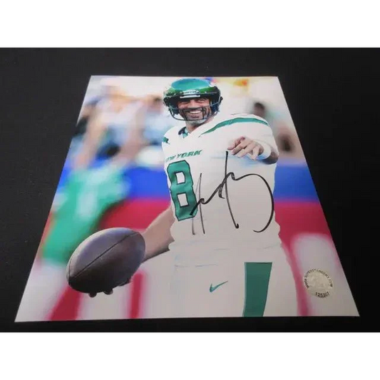 Autographed Aaron Rodgers Jets signed 8x10 photo from Sports Gem