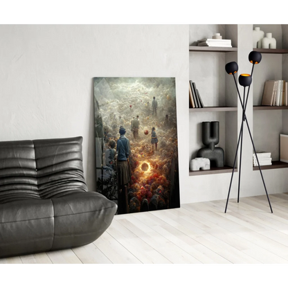 Surreal Dreamscape canvas wall art with glowing sunset journey portal scene