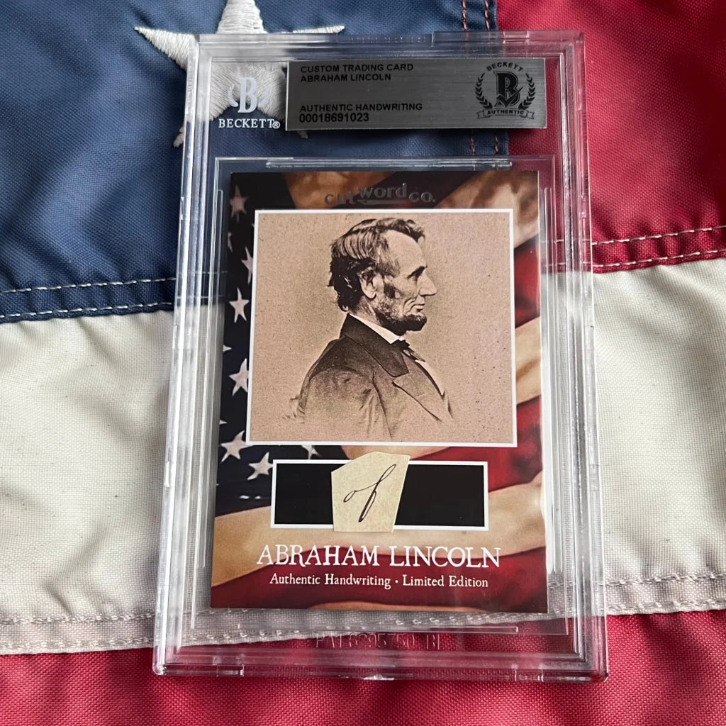 Abraham Lincoln legal document authentic handwriting trading card