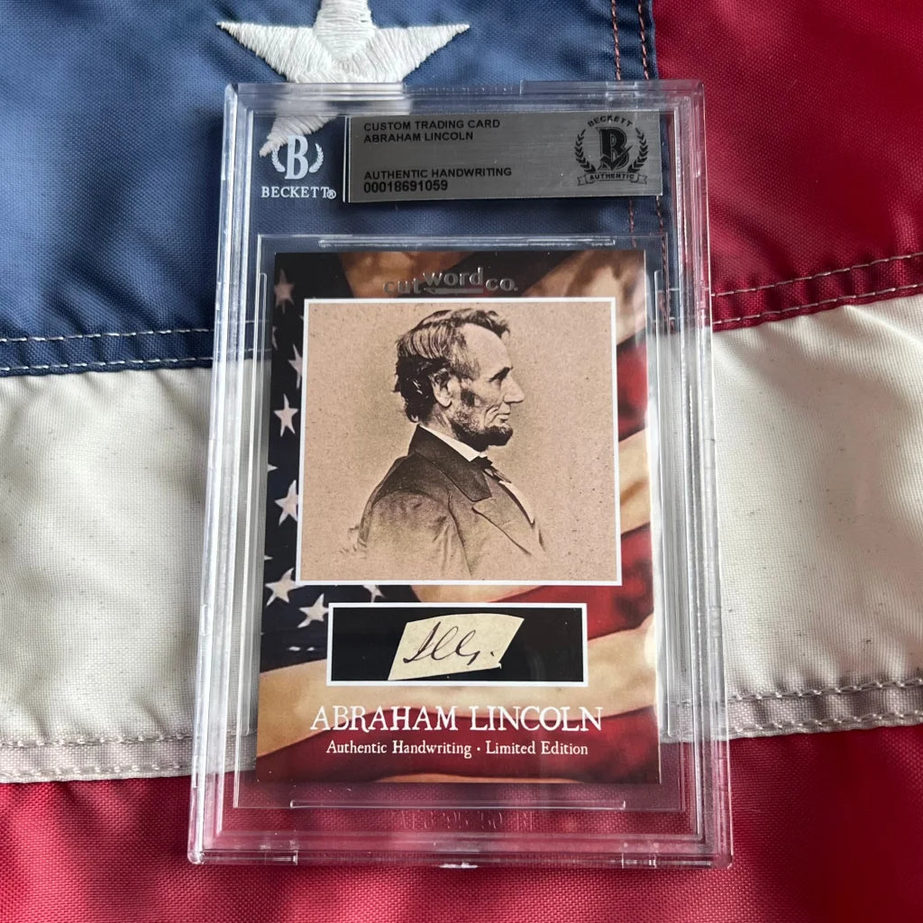 Abraham Lincoln legal document authentic handwriting card