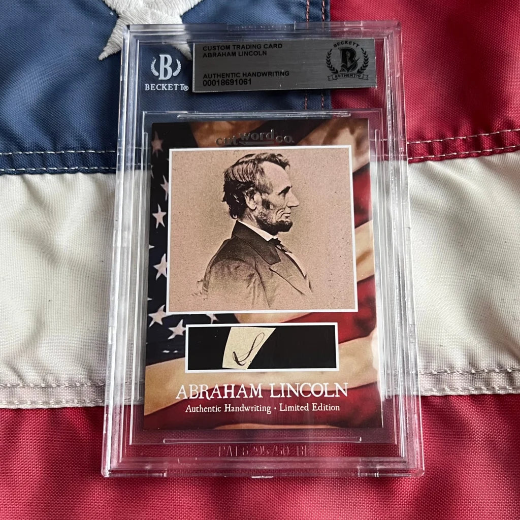 Abraham Lincoln legal document authentic handwriting card