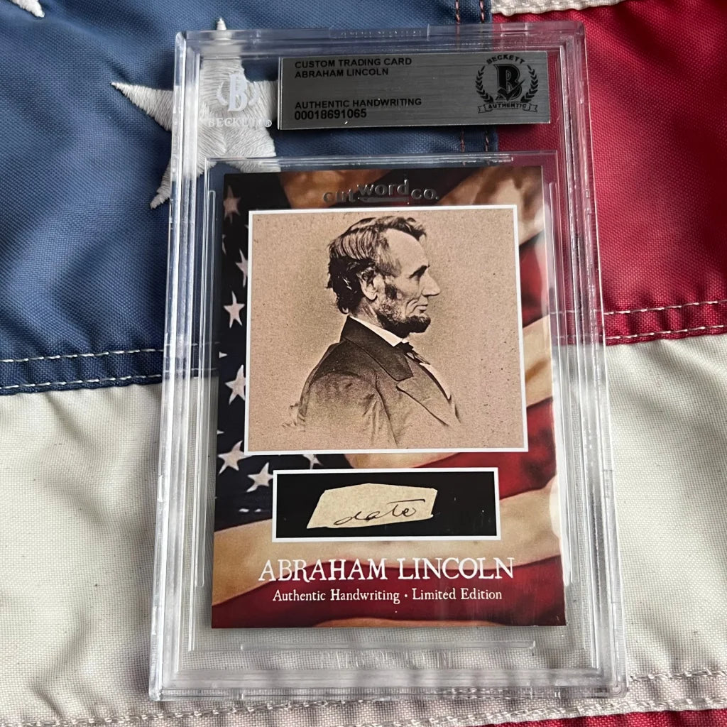 Abraham Lincoln legal document authentic handwriting card