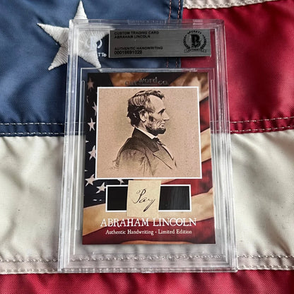 Abraham Lincoln legal document authentic handwriting trading card