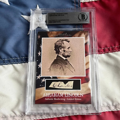 Abraham Lincoln legal document authentic handwriting card