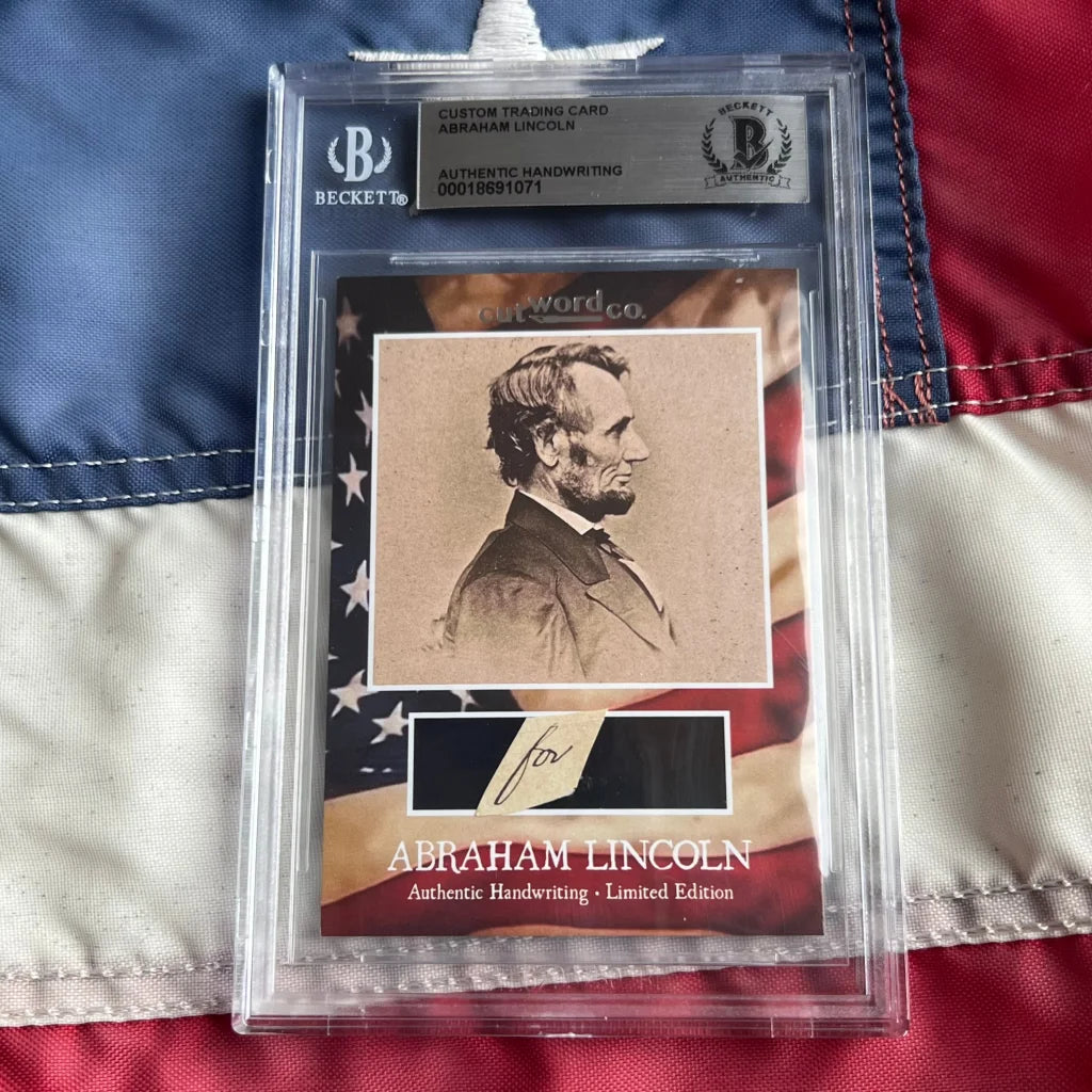 Abraham Lincoln legal document authentic handwriting trading card
