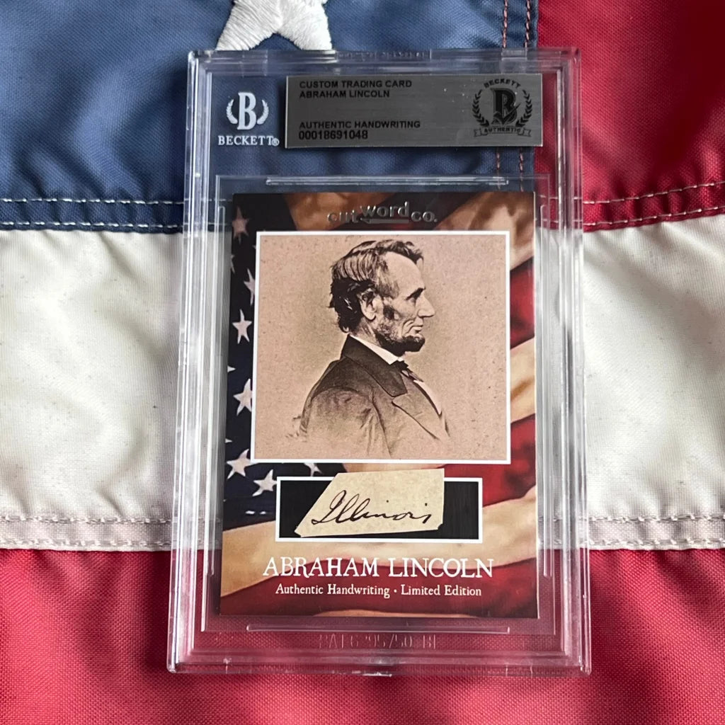 Abraham Lincoln legal document authentic handwriting card