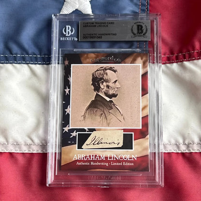 Abraham Lincoln legal document authentic handwriting card