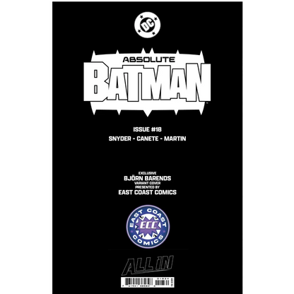 Absolute Batman #18 ECC Barends Exclusive Back — DC Comics Variant Collectible USA