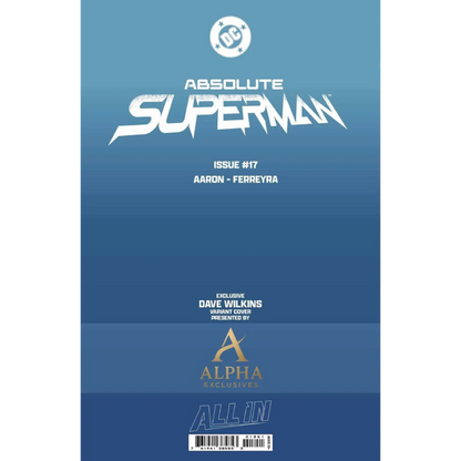 Absolute Superman #18 Dave Wilkins exclusive virgin variant blue gradient cover